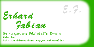 erhard fabian business card